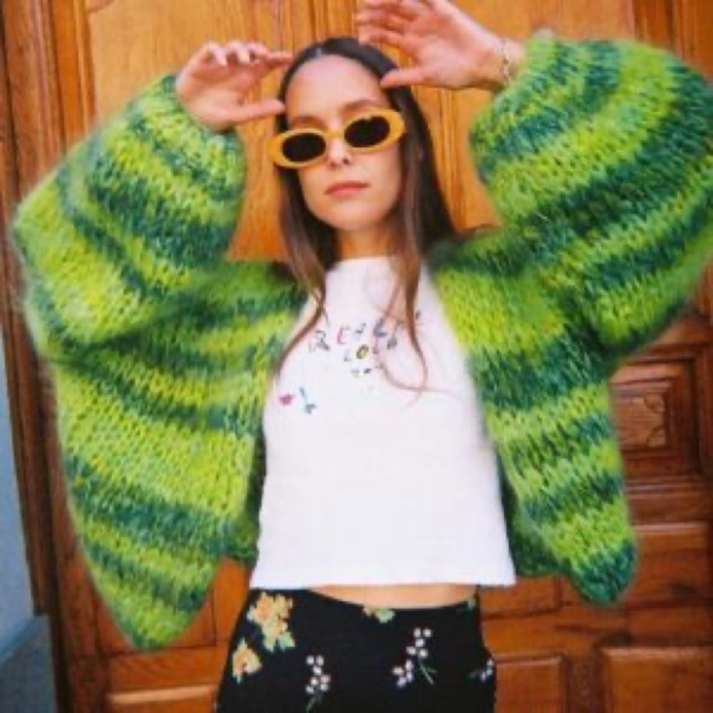 E WITH  LOVE  ZOE Cropped hand dyed cardigan - Picture 3 of 10
